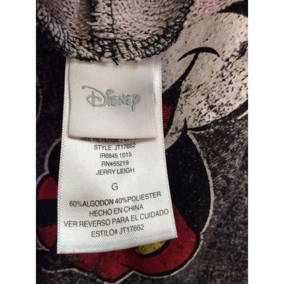DISNEY Mickey Pullover With Hooded Girl Large Dark Gray Polyester - Picture 3 of 4